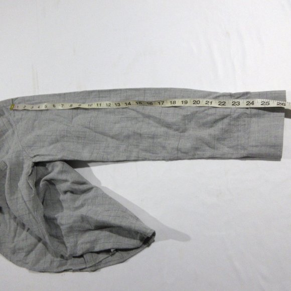 Theory Size Large Gray Men's Dress Shirt Collared Long Sleeve Button Closure   P - Picture 5 of 9